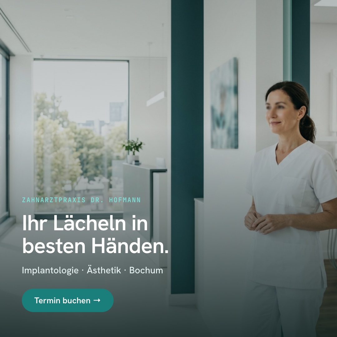 Werbeanzeige Praxis Dr. Hofmann — Ihr Lächeln in besten Händen